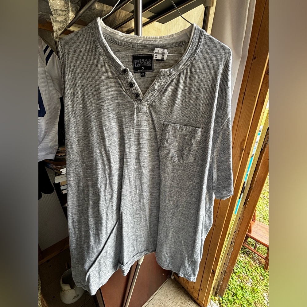 4XL men’s pull over shirt, right breast pocket